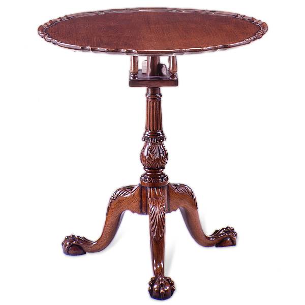 Appraisal: A George III style mahogany piecrust table height in diameter