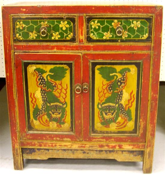 Appraisal: Chinese chest th C rectangular top over case with two