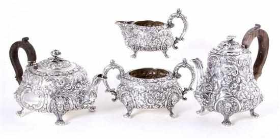 Appraisal: George IV sterling tea and coffee service by Craddock and