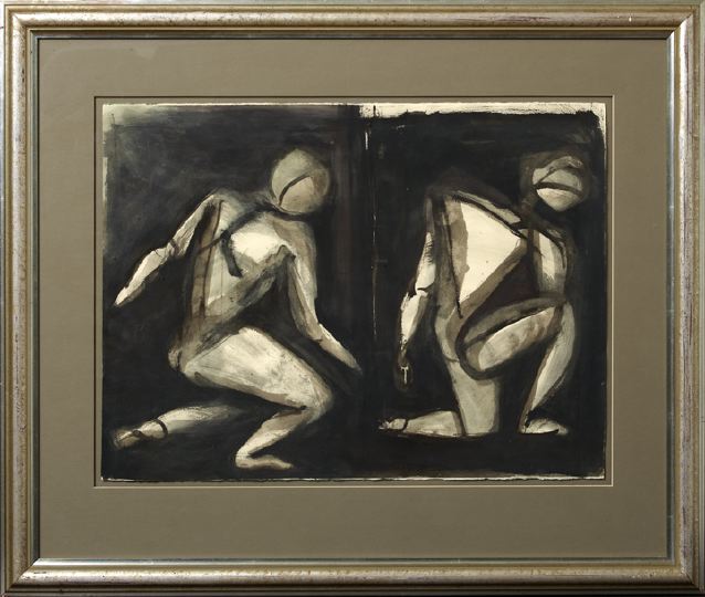 Appraisal: Chris Clark American New Orleans Contemporary Two Figures ca 's