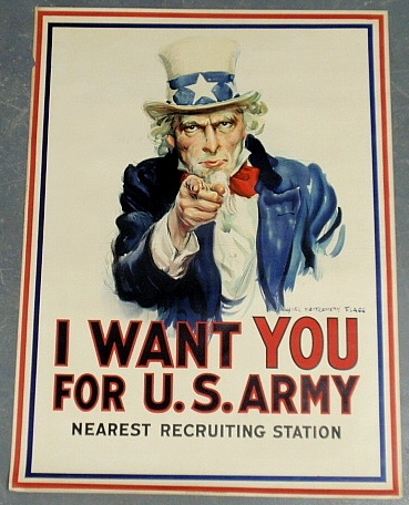 Appraisal: - World War I poster- Uncle Sam I Want You