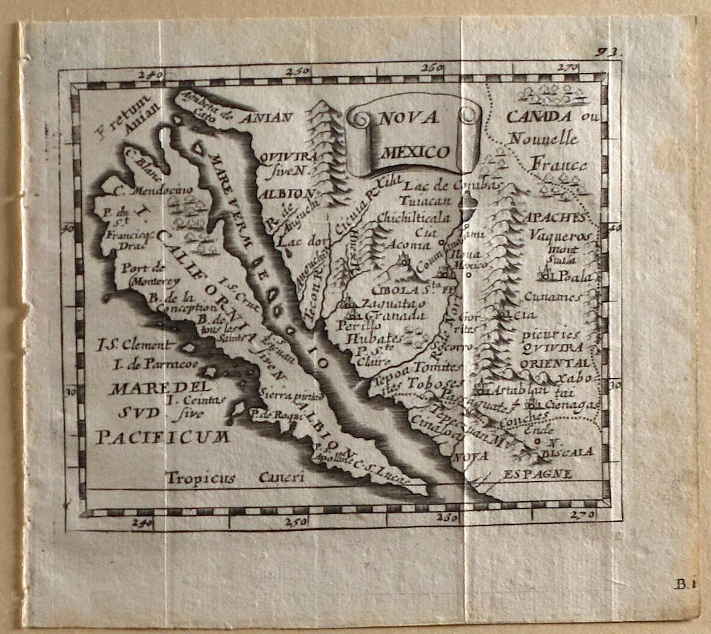 Appraisal: Pierre Duval Nova Mexico Map ca California as Island Pierre