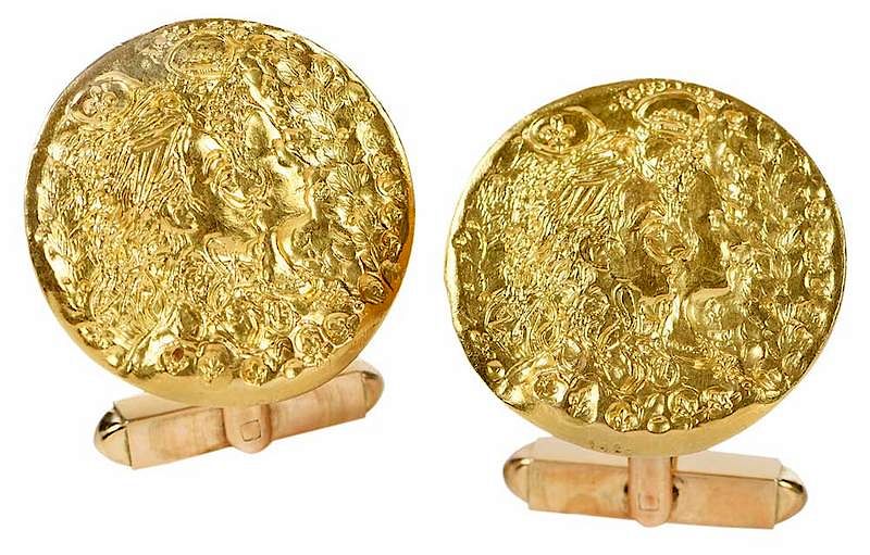 Appraisal: Salvador Dali D'or for Piaget Cuff Links pair of Dali