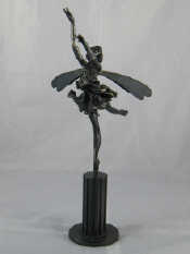 Appraisal: Tom Merrifield Dragonfly A winged bronze figure of a dancer