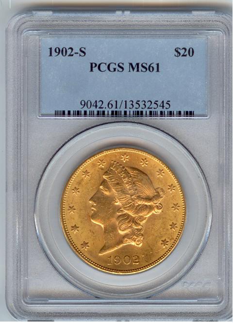 Appraisal: -S GOLD DOUBLE EAGLE PCGS MS PCGS Graded MS Please