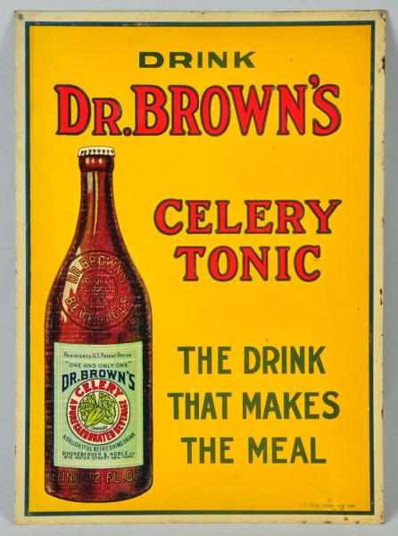 Appraisal: Tin Dr Brown's Celery Tonic Sign Description Circa s Early