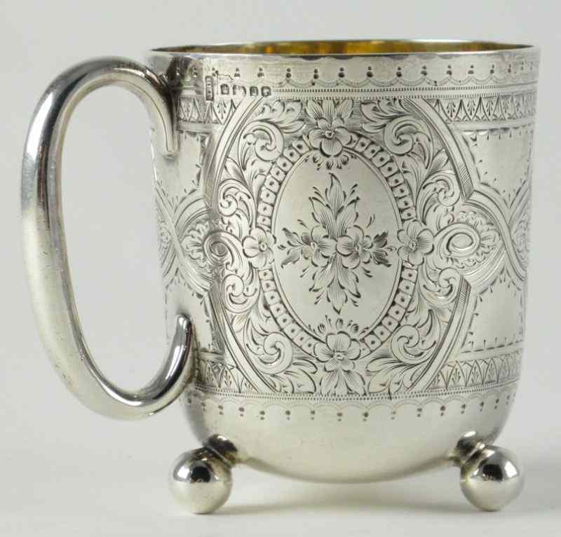 Appraisal: Sheffield Sterling Footed Cup London with duty mark of Queen