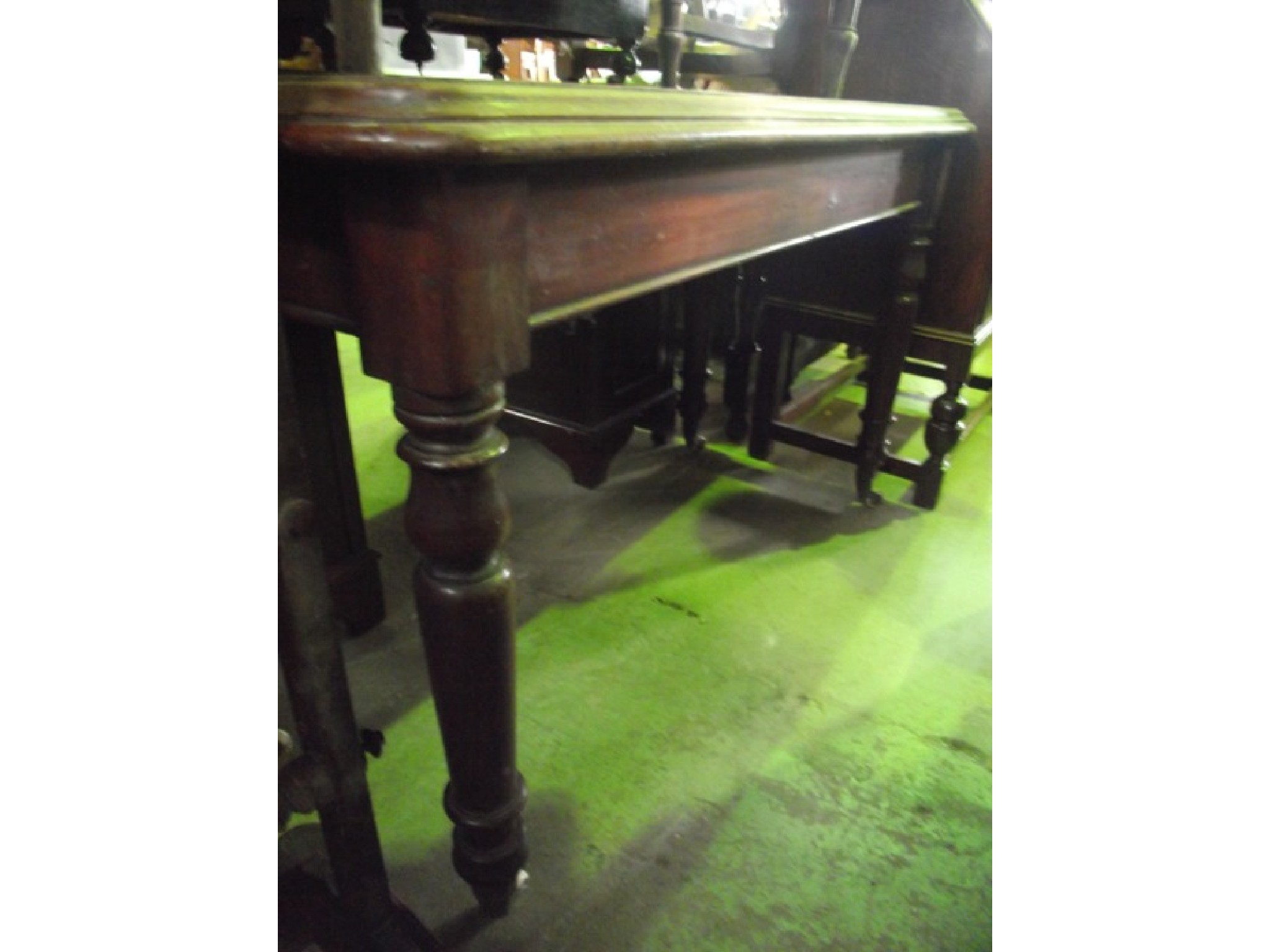 Appraisal: A th century mahogany side centre table of rectangular form