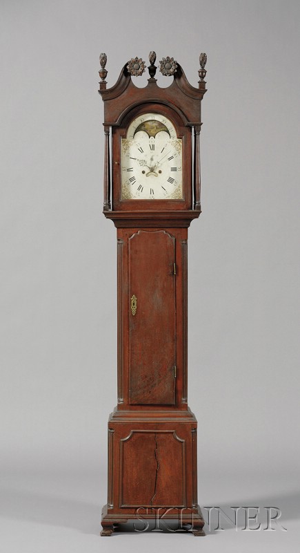 Appraisal: Chippendale Cherry Tall Clock eastern Pennsylvania probably Montgomery County c