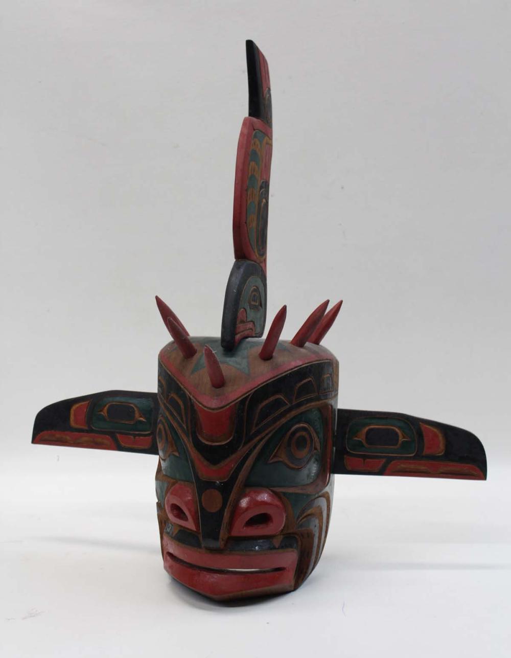 Appraisal: NATIVE AMERICAN HAND CARVED TRIBAL MASK Pacific Northwest Sea Monster