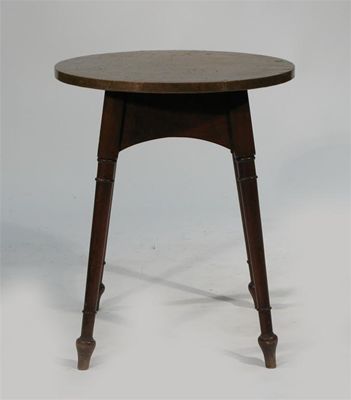 Appraisal: A copper topped side table on turned legs cm high