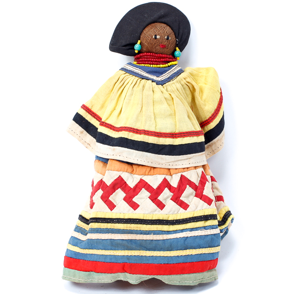 Appraisal: Seminole hand made straw Indian doll with cotton dress and