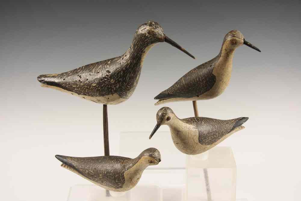 Appraisal: SHOREBIRD DECOYS - Four ca Plover Decoys from the Doubleday