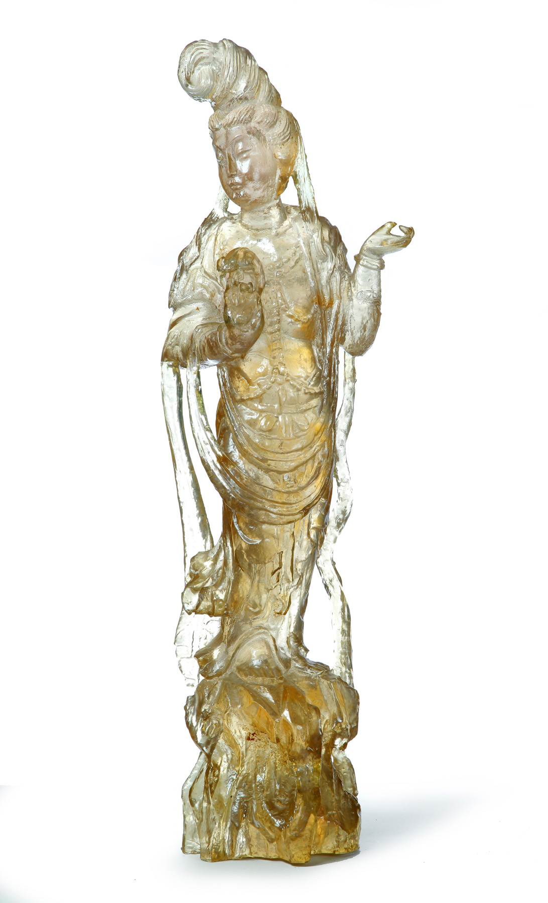 Appraisal: CAST RESIN QUAN YIN FIGURE BY DOROTHY THORPE American nd