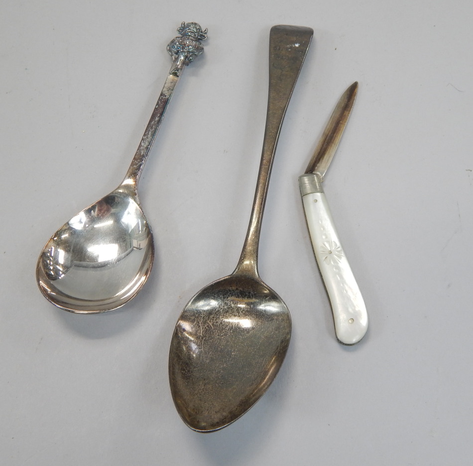 Appraisal: Small silver to include an early thC dessert spoon and