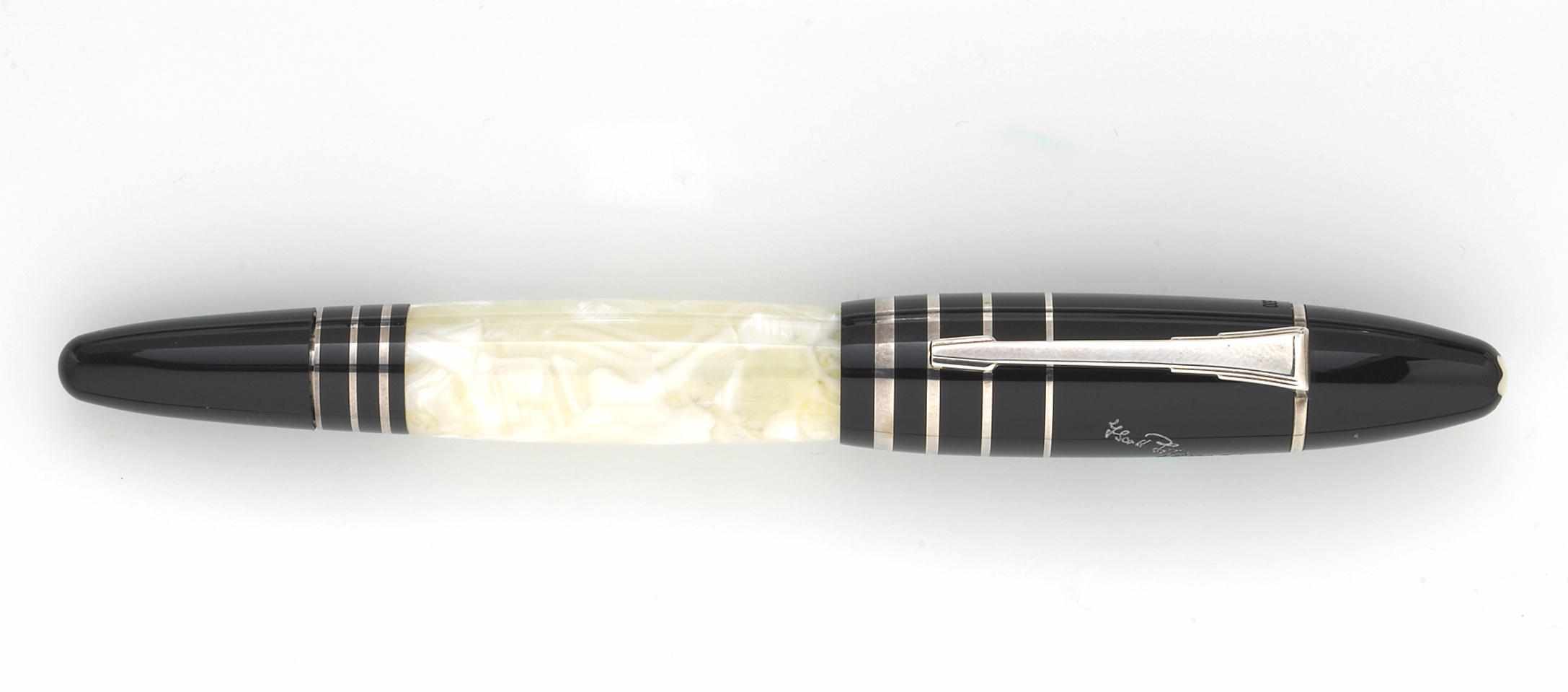 Appraisal: MONTBLANC F Scott Fitzgerald Limited Edition Fountain Pen White marbled