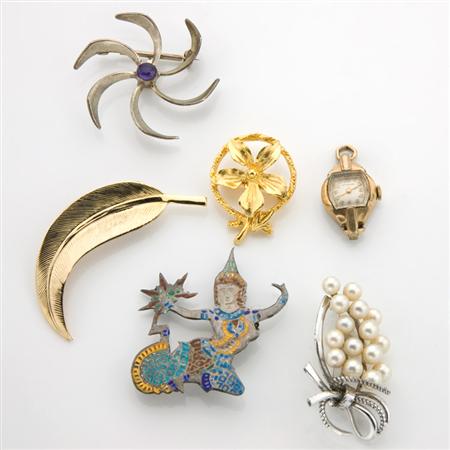 Appraisal: Assorted Group of Gold Silver and Metal Jewelry Costume Jewelry