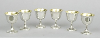 Appraisal: A Set of Six Sterling Silver Lord Saybrook Goblets by