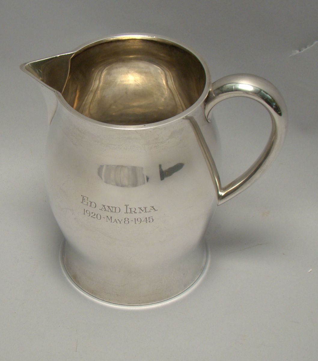 Appraisal: TUTTLE STERLING SILVER PITCHER In Paul Revere style Inscribed Ed