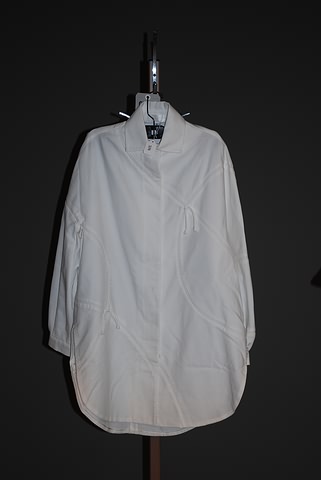 Appraisal: CHADO white cotton pique jacket blouse with long sleeves and