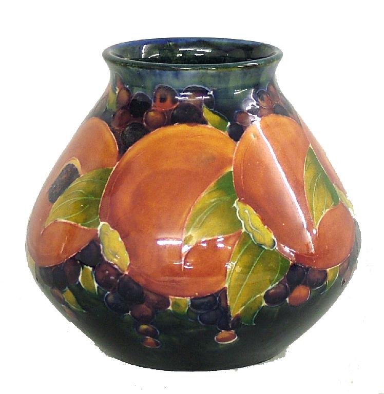 Appraisal: William Moorcroft 'Pomegranate' ovoid vase impressed factory marks and full