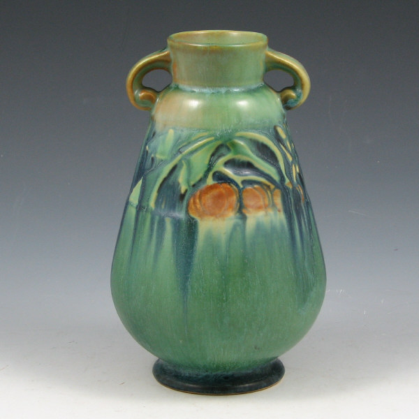 Appraisal: Roseville Baneda - vase in blue and green Unmarked Mint