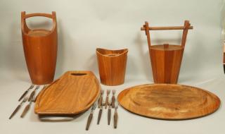 Appraisal: pc Danish Teak Housewares Plus pc Flatware Se pc Danish