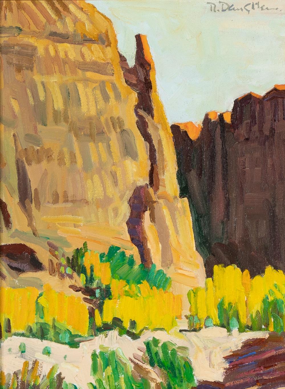 Appraisal: Robert Daughters - Untitled Canyon Floor oil on canvas signed