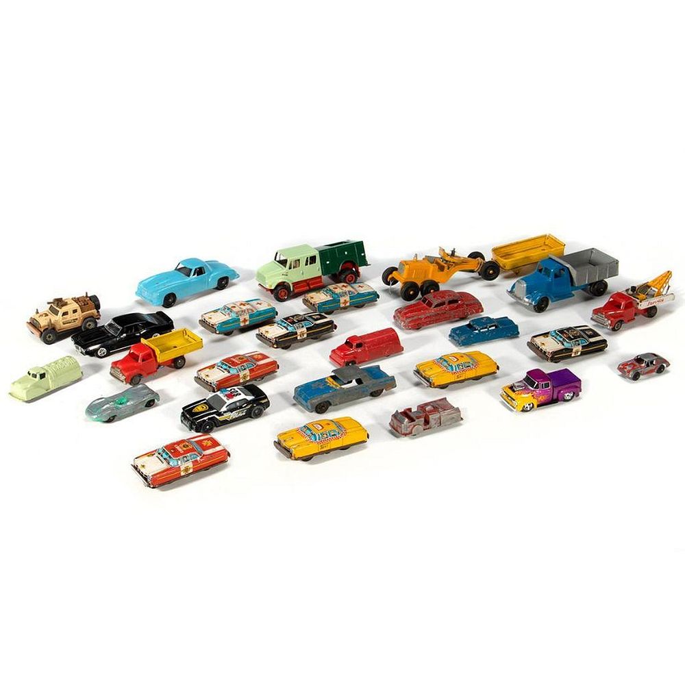 Appraisal: Mixed toys Tin Car Tin Truck Tin Trailer Tin Plastic