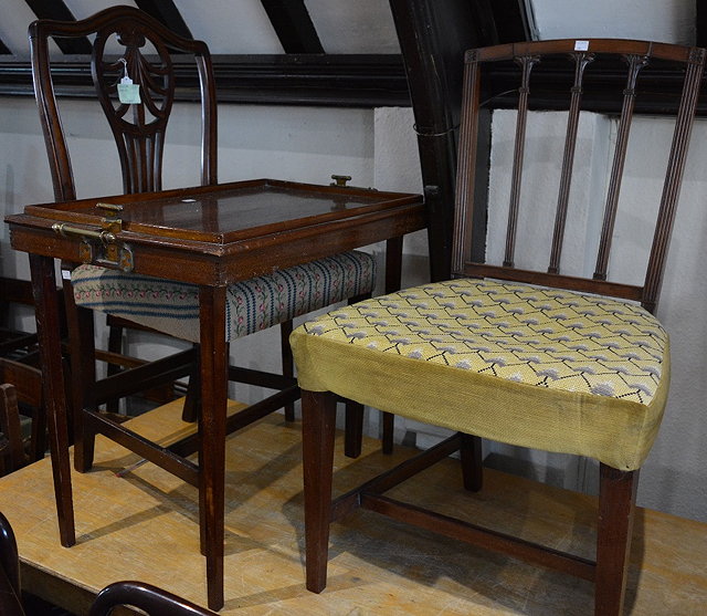 Appraisal: Two pairs of Georgian mahogany dining chairstogether with a Georgian