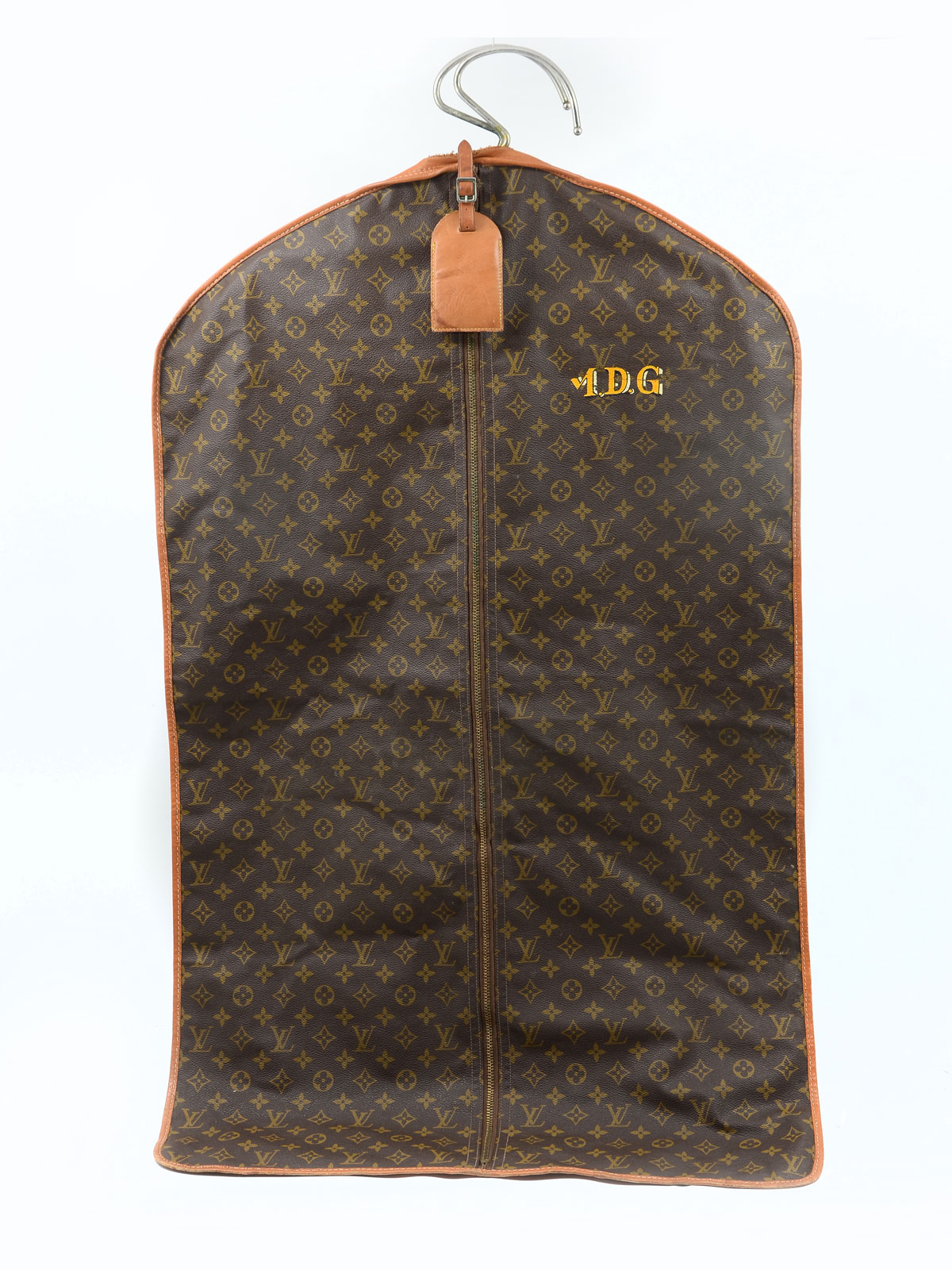 Appraisal: SMALL LOUIS VUITTON GARMENT BAG This bag includes hangers that