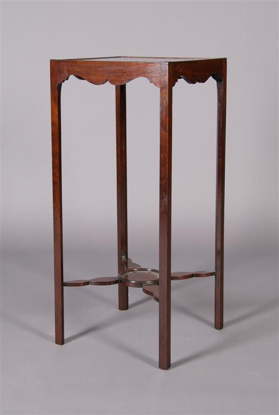 Appraisal: An English Mahogany Urn Stand Height x width x depth