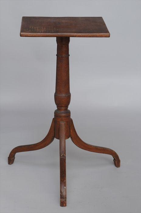 Appraisal: FEDERAL GRAIN-PAINTED CANDLESTAND The rectangular top over vase-form standard on