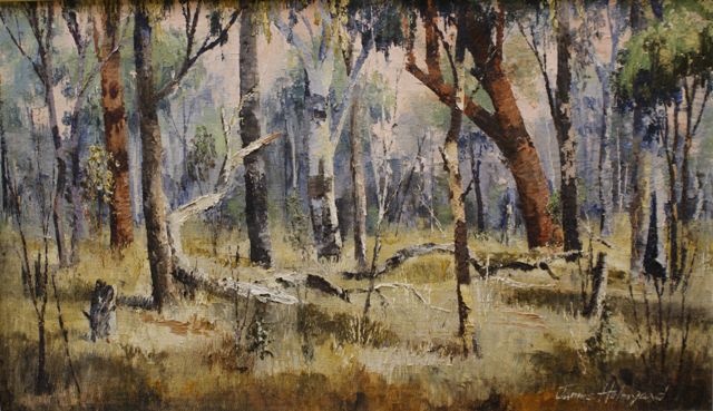 Appraisal: James Holmyard born Bush Country at Dawn oil on board