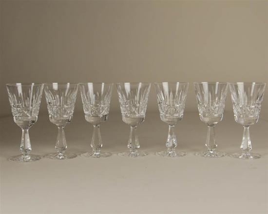 Appraisal: Seven Waterford Kylemore Claret Stems each with the etched mark