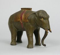 Appraisal: Mechanical Elephant Bank late th early th Century Grey elephant