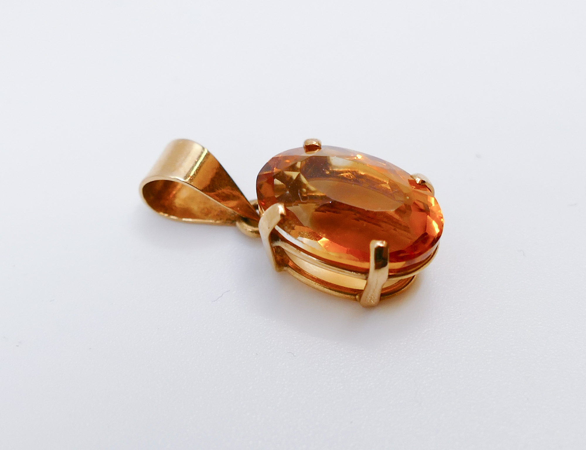 Appraisal: K Orange Citrine Pendant- ''- g