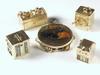 Appraisal: CHARMS - Lot of five K gold charms includes a