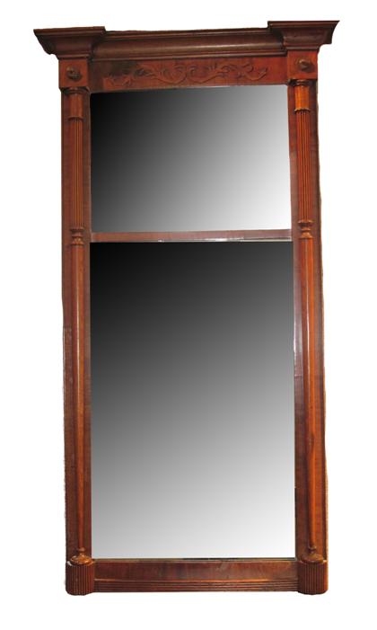 Appraisal: Classical-style mahogany looking glass th century