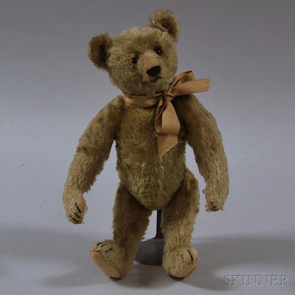 Appraisal: Early Steiff Mohair Teddy Bear c s the blonde mohair