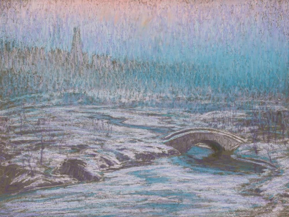 Appraisal: WILLIAM SAMUEL HORTON American - Central Park in Winter pastel