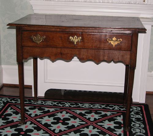 Appraisal: Queen Anne Provincial Oak Dressing Table with Pad Feet and