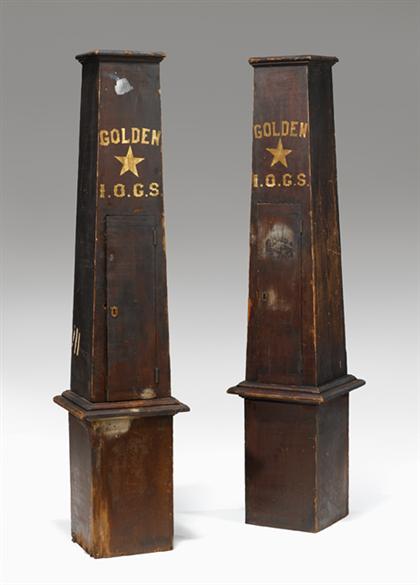 Appraisal: Pair of painted pine International Order of the Golden Star