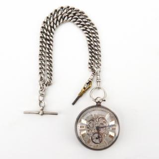 Appraisal: Circa London Sterling Silver Open Face Fusee Pocket Watch and