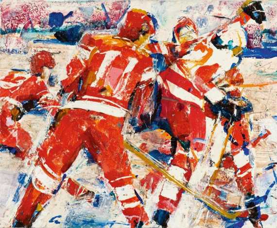 Appraisal: CROSTH WAITE PAUL AMENKO The ice hockey player No Acrylic