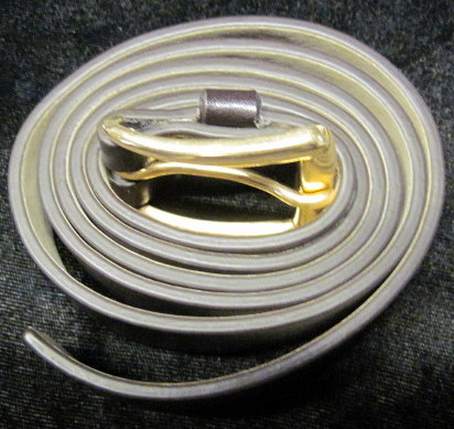 Appraisal: New leather belt with karat yellow gold buckle th century