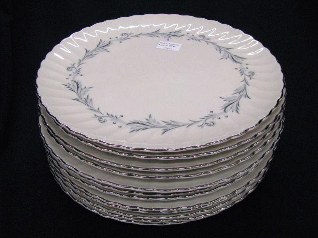 Appraisal: Set of Syracuse China Dinner Plates Sonata platinum band