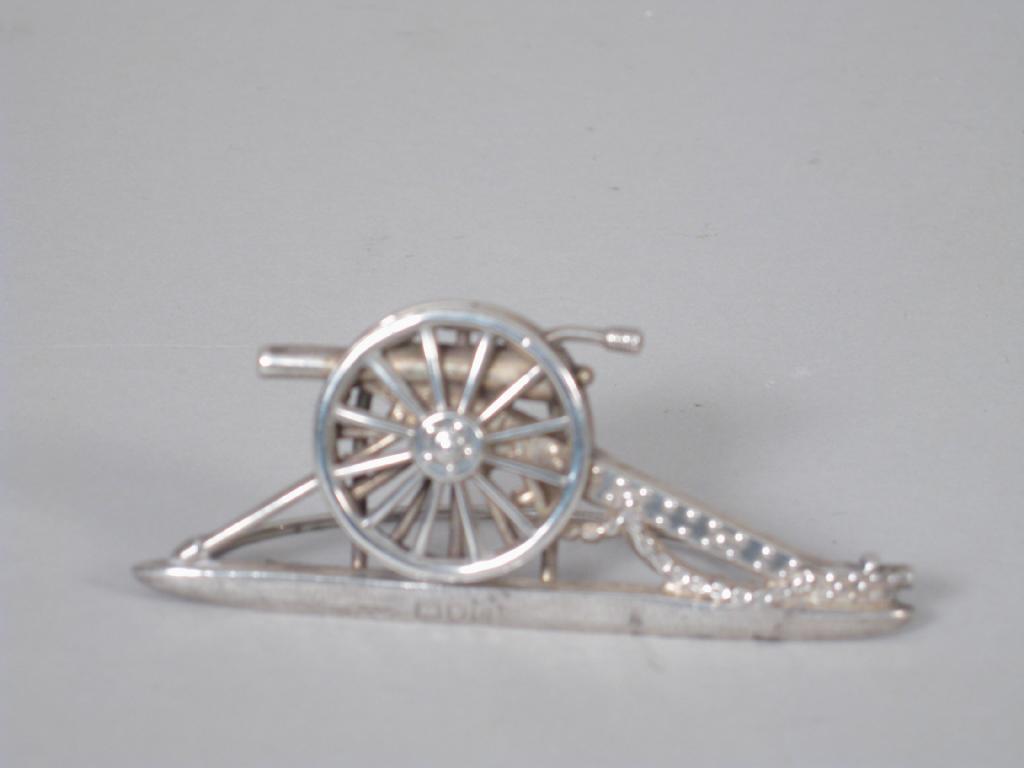 Appraisal: A Victorian Menu Holder modelled as an artillery field gun