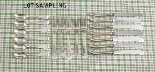 Appraisal: Sterling silver flatware service to include eighteen pistol grip knives