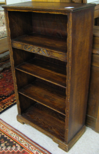 Appraisal: SMALL OAK OPEN-FRONT BOOKCASE Jamestown Lounge Co Jamestown New York